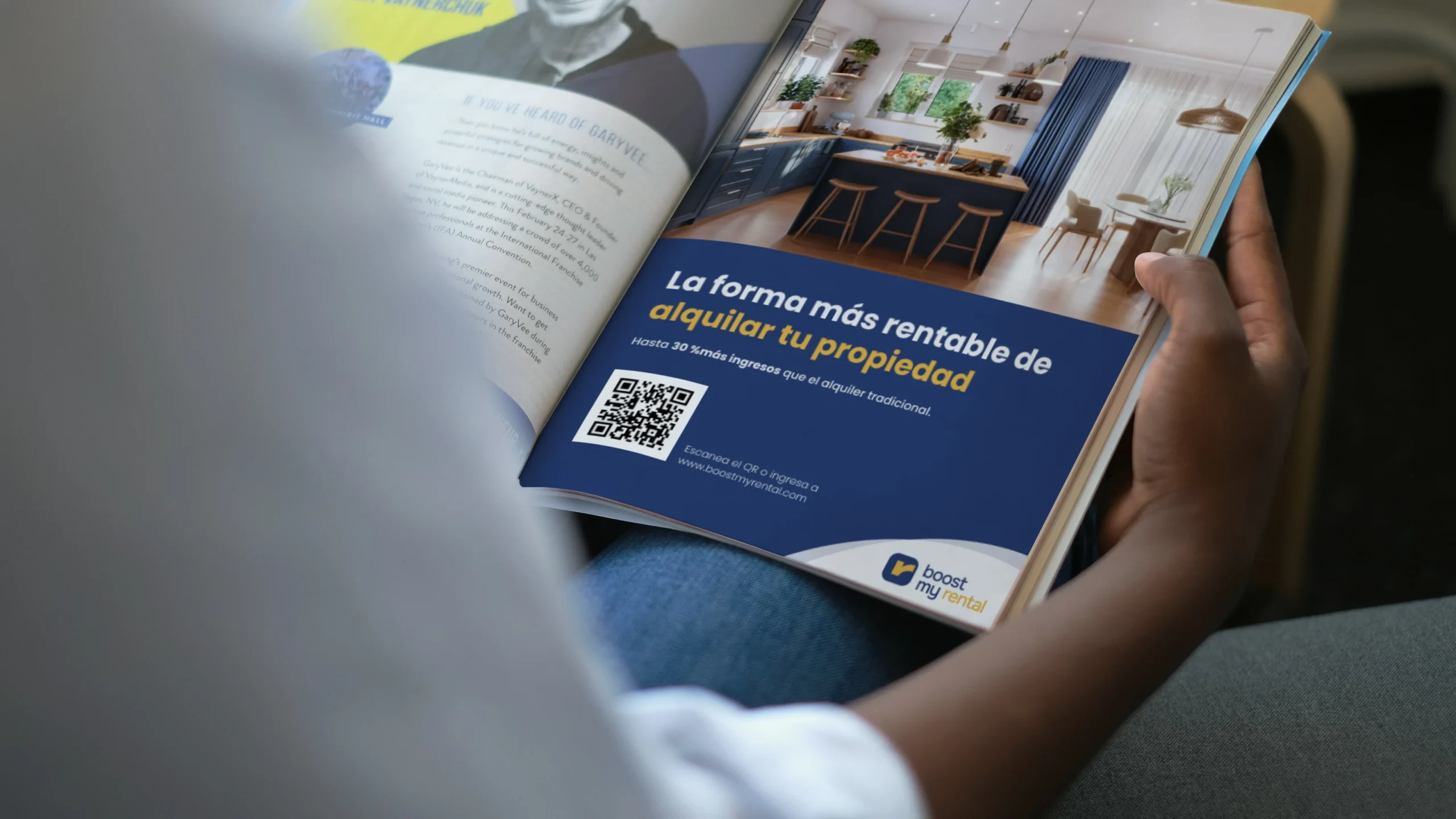 Landing page y branding creados por Alba Estudios para Boost My Rental, empresa de gestión de propiedades.